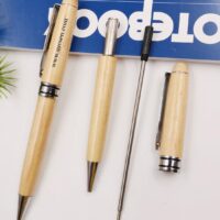 Wooden, Bamboo Twist Pen with logo custom-2