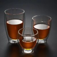 Double Wall Thermal Glass Coffee.Tea Mug 1