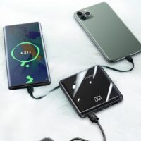 3 -ORIGINAL - Ultra-Thin Portable Fast Charging Powerband with 4 types of Cables