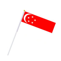 Handheld Singapore Flag