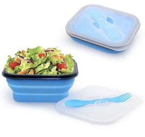 Microwavable Collapsible Lunch Box with Cutlery 00