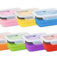 Microwavable Collapsible Lunch Box with Cutlery 0000