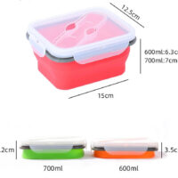 Microwavable Collapsible Lunch Box with Cutlery 100